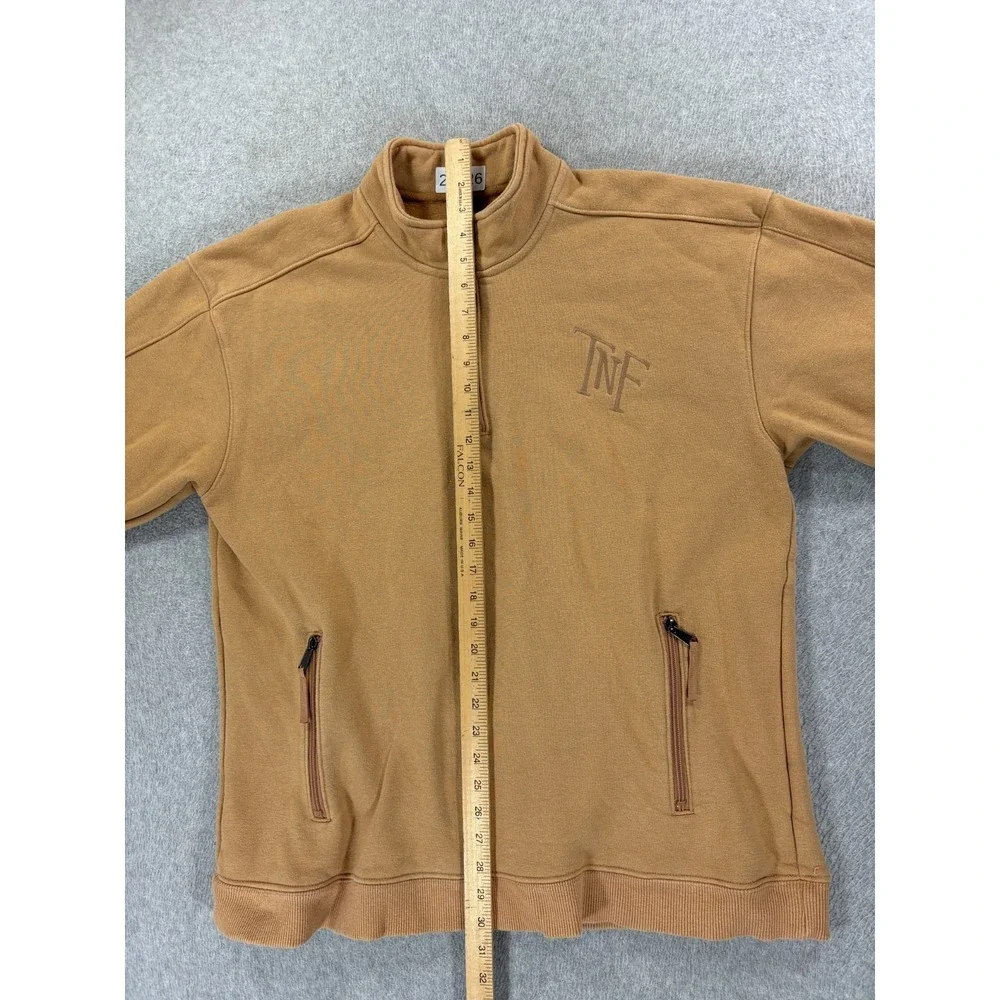 The North Face Stitched‎ Logo 1/2 Zip Pullover Sweatshirt (Men's Large) Brown